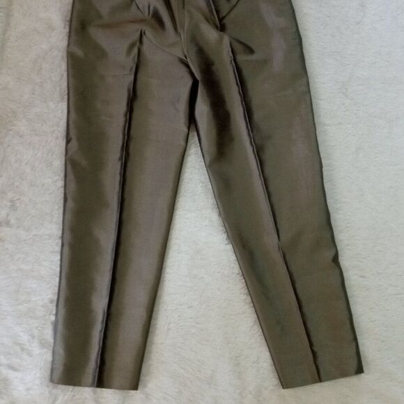 SILKLAND Hand Beaded, Side Closure, Fully Lined Pants -Size 12 (Olive Green) NEW - Picture 5 of 16
